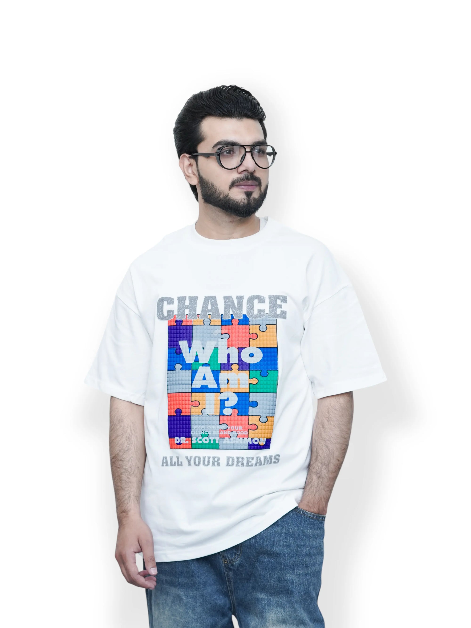 " WHO AM I " PUFF T-SHIRT