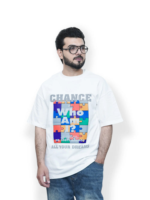 " WHO AM I " PUFF T-SHIRT