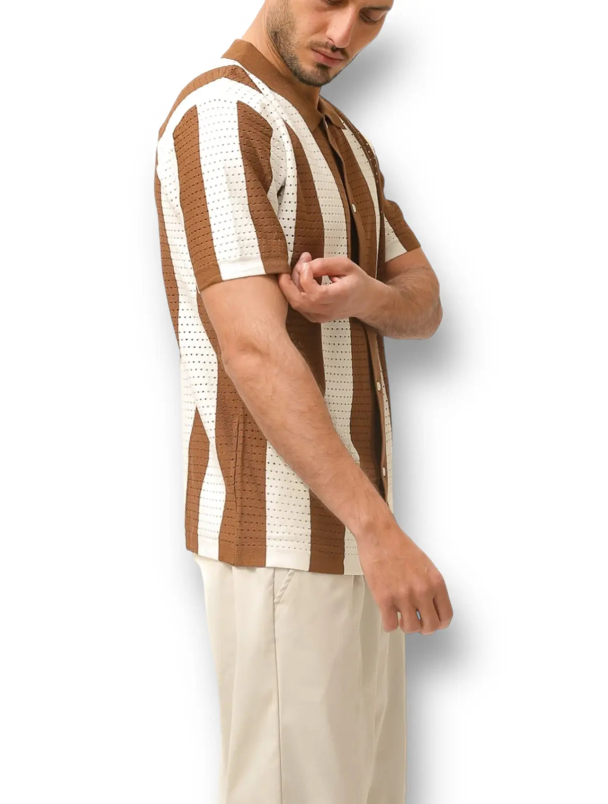 VISCOSE BLEND BUTTON DOWN POLO