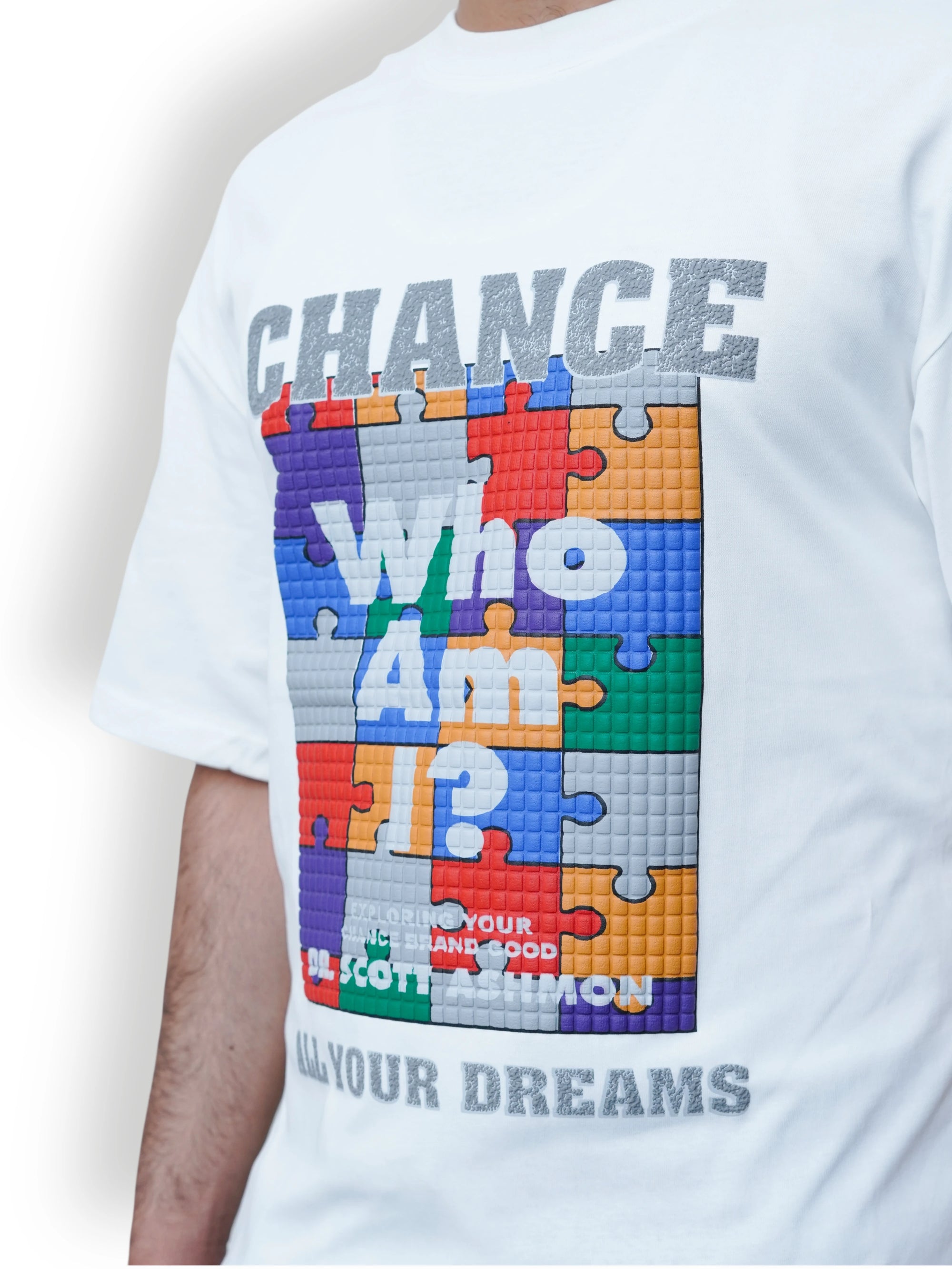 " WHO AM I " PUFF T-SHIRT