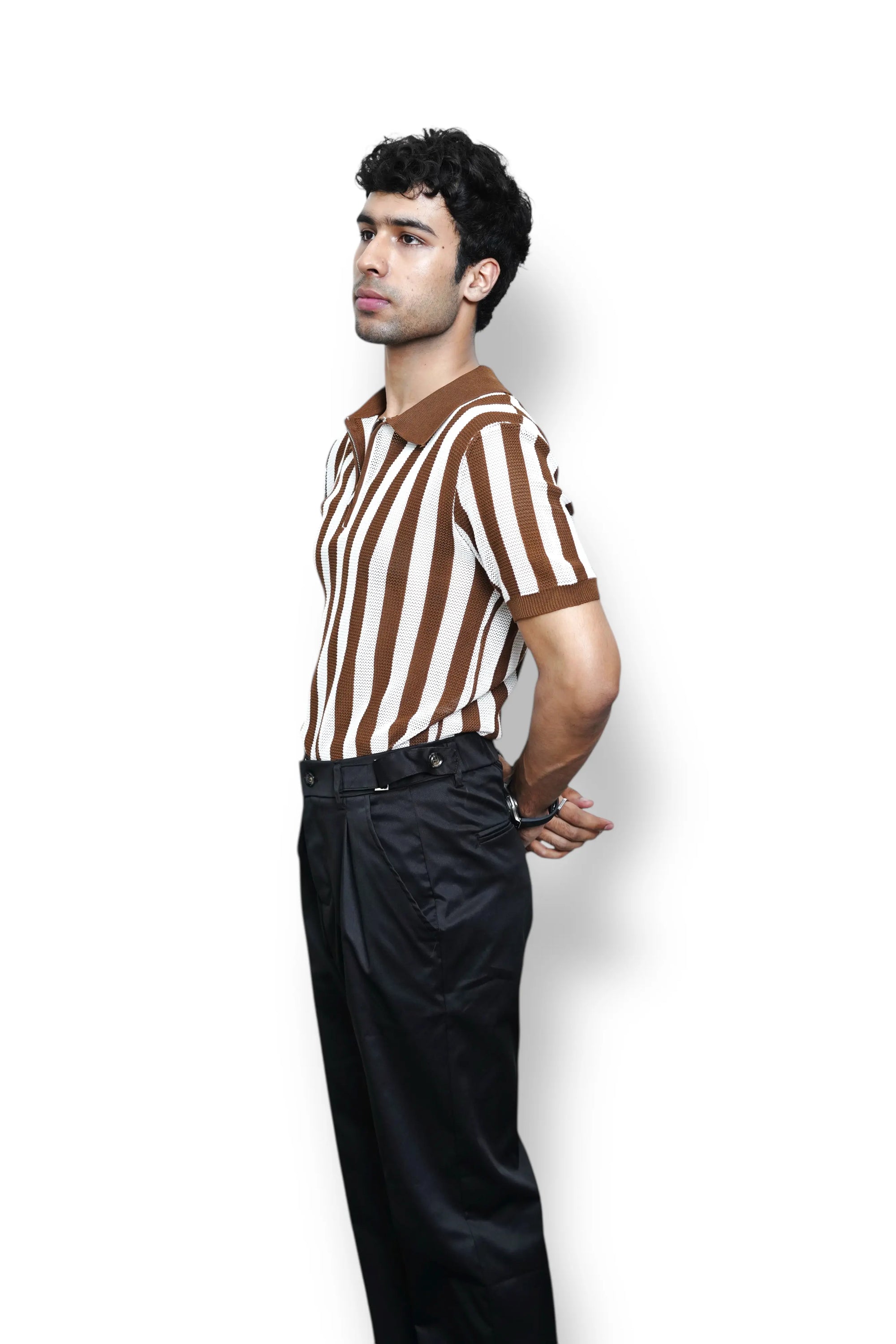 AEROKNIT STRIPED POLO