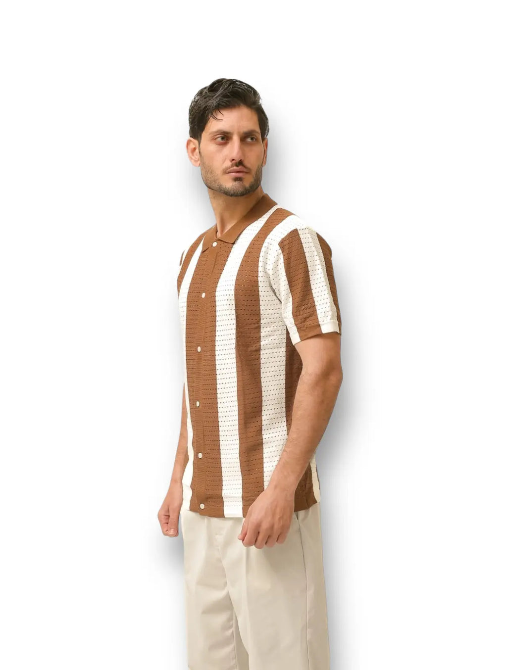 VISCOSE BLEND BUTTON DOWN POLO