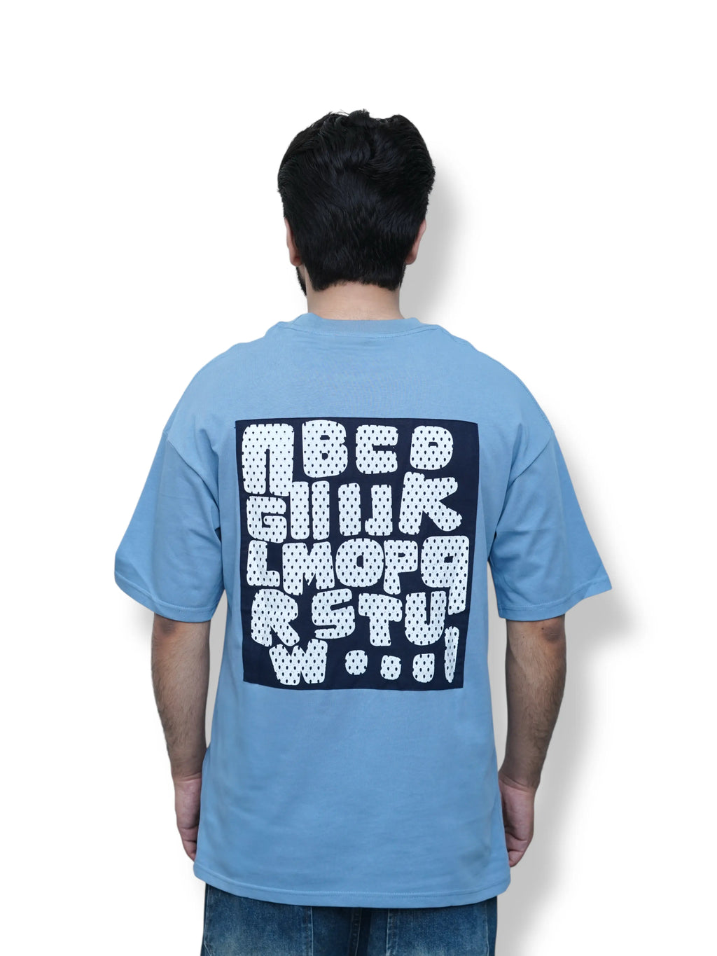 BLUE DRAPED PUFF T-SHIRT