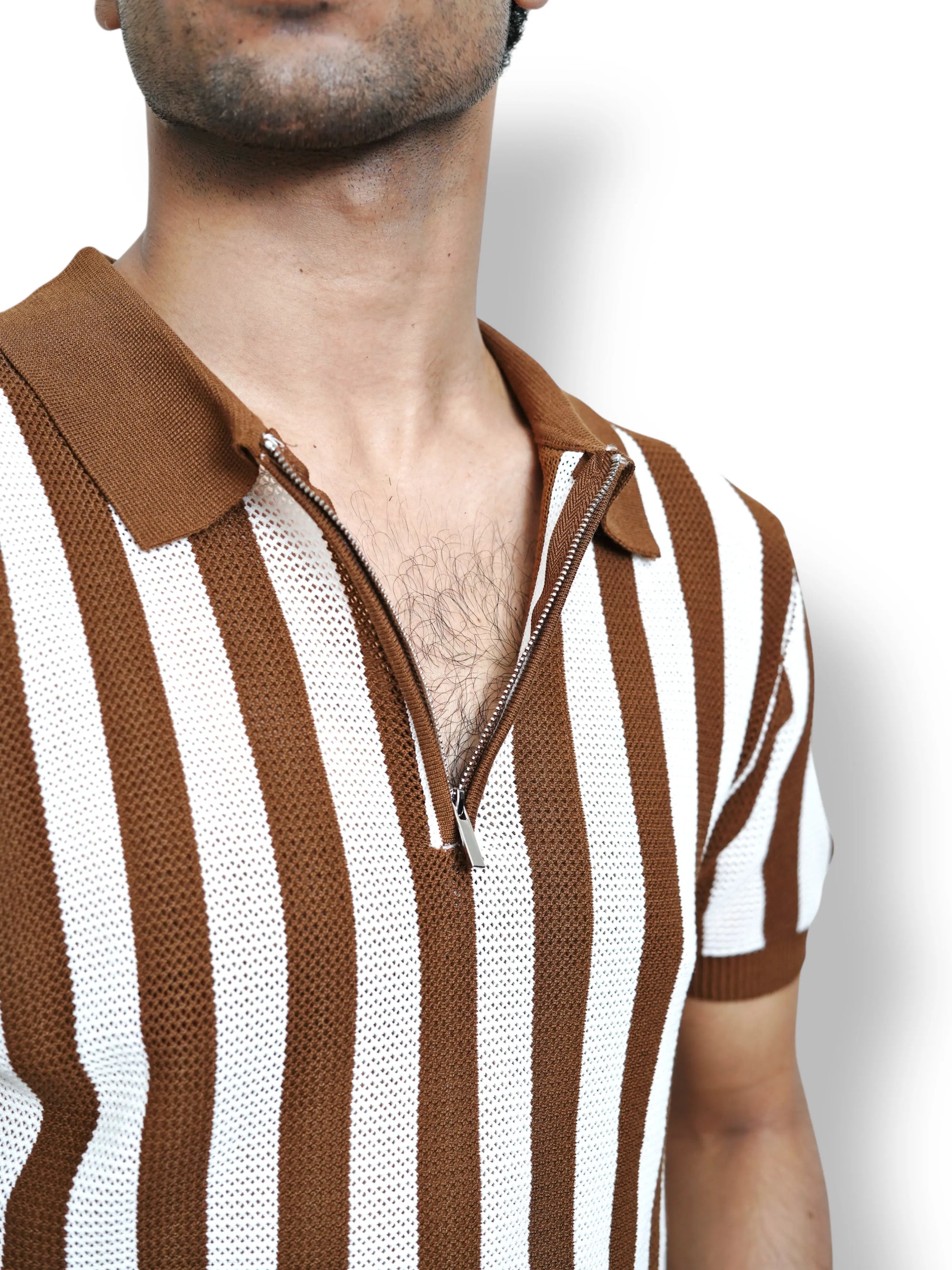 AEROKNIT STRIPED POLO