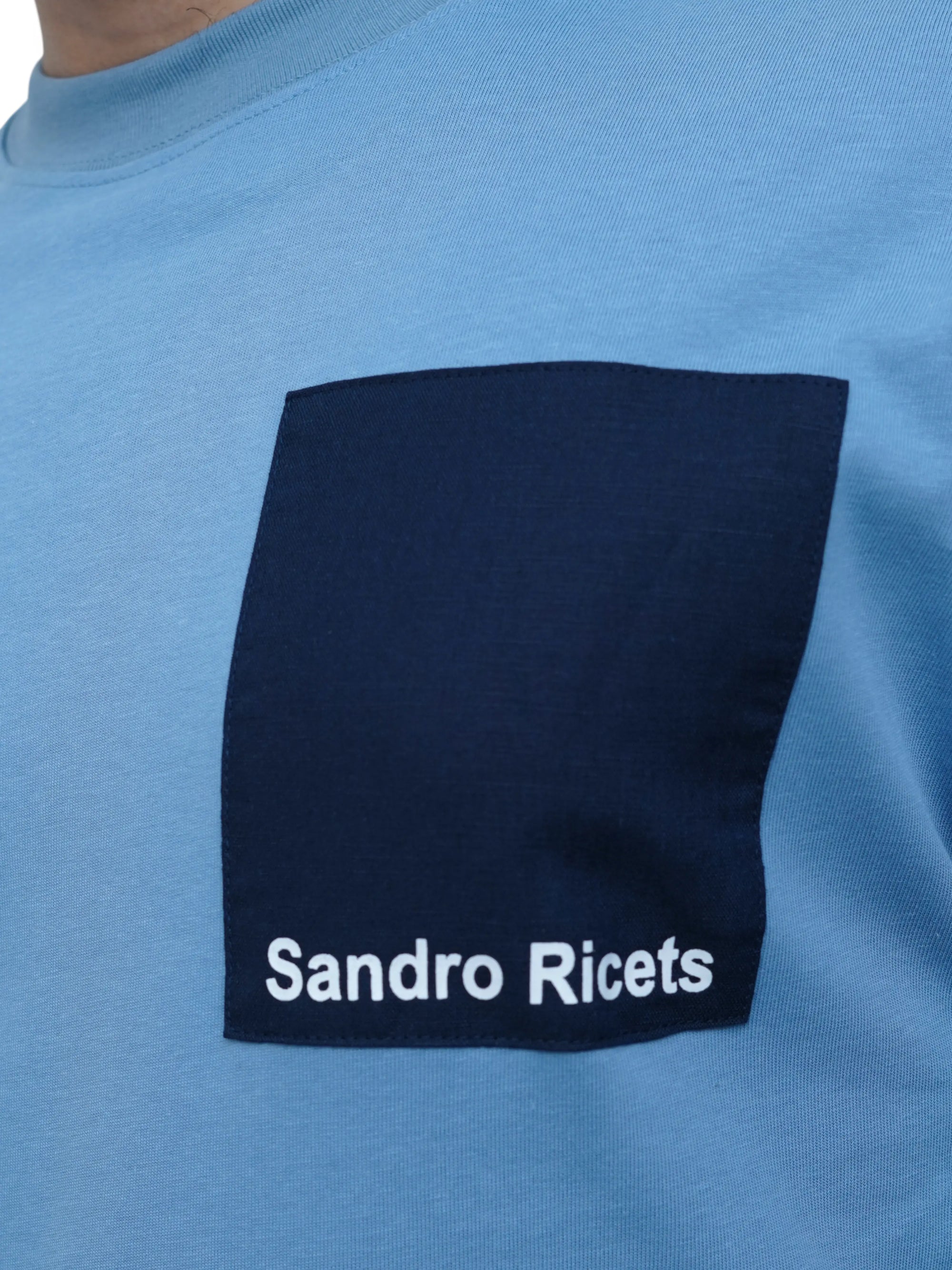 BLUE DRAPED PUFF T-SHIRT