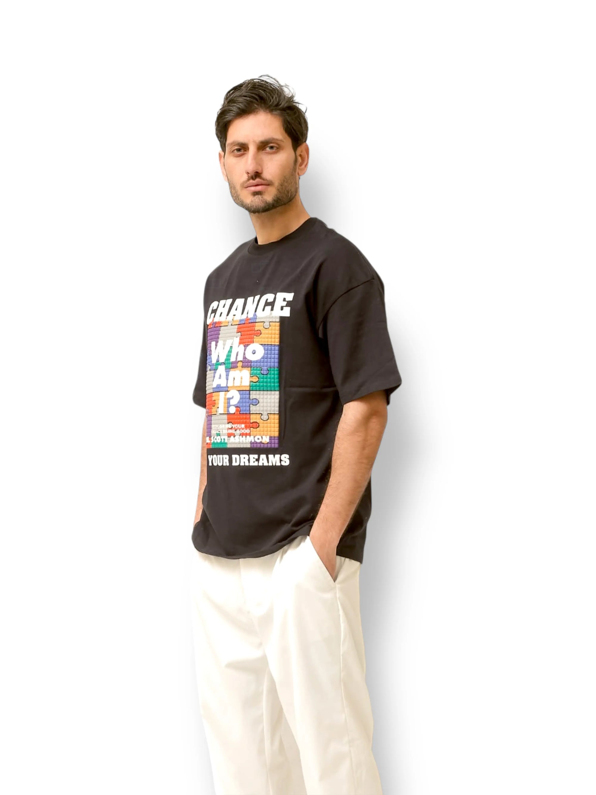 " WHO AM I " PUFF T-SHIRT