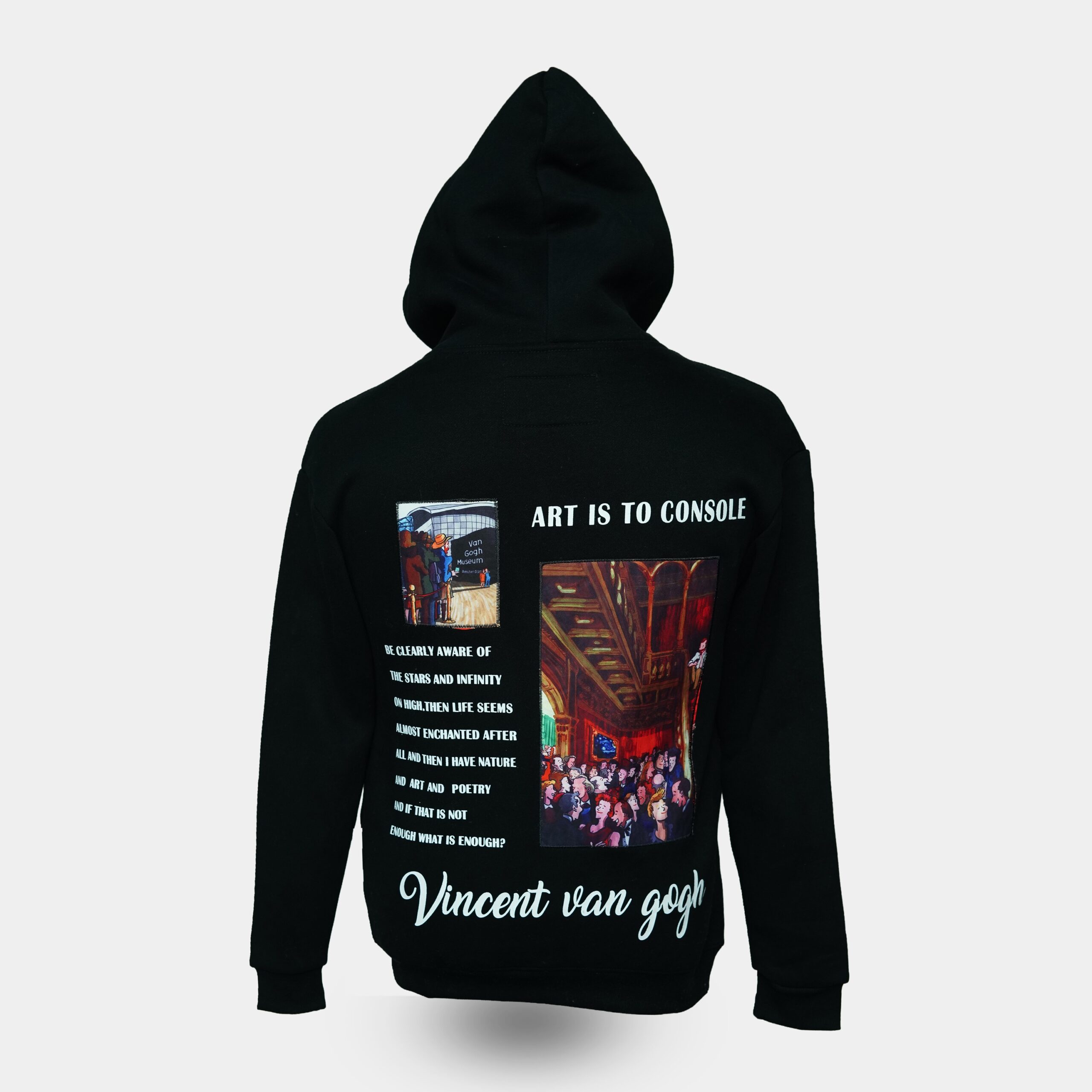 Vincent Van Gogh Art Hoodie ( Black )