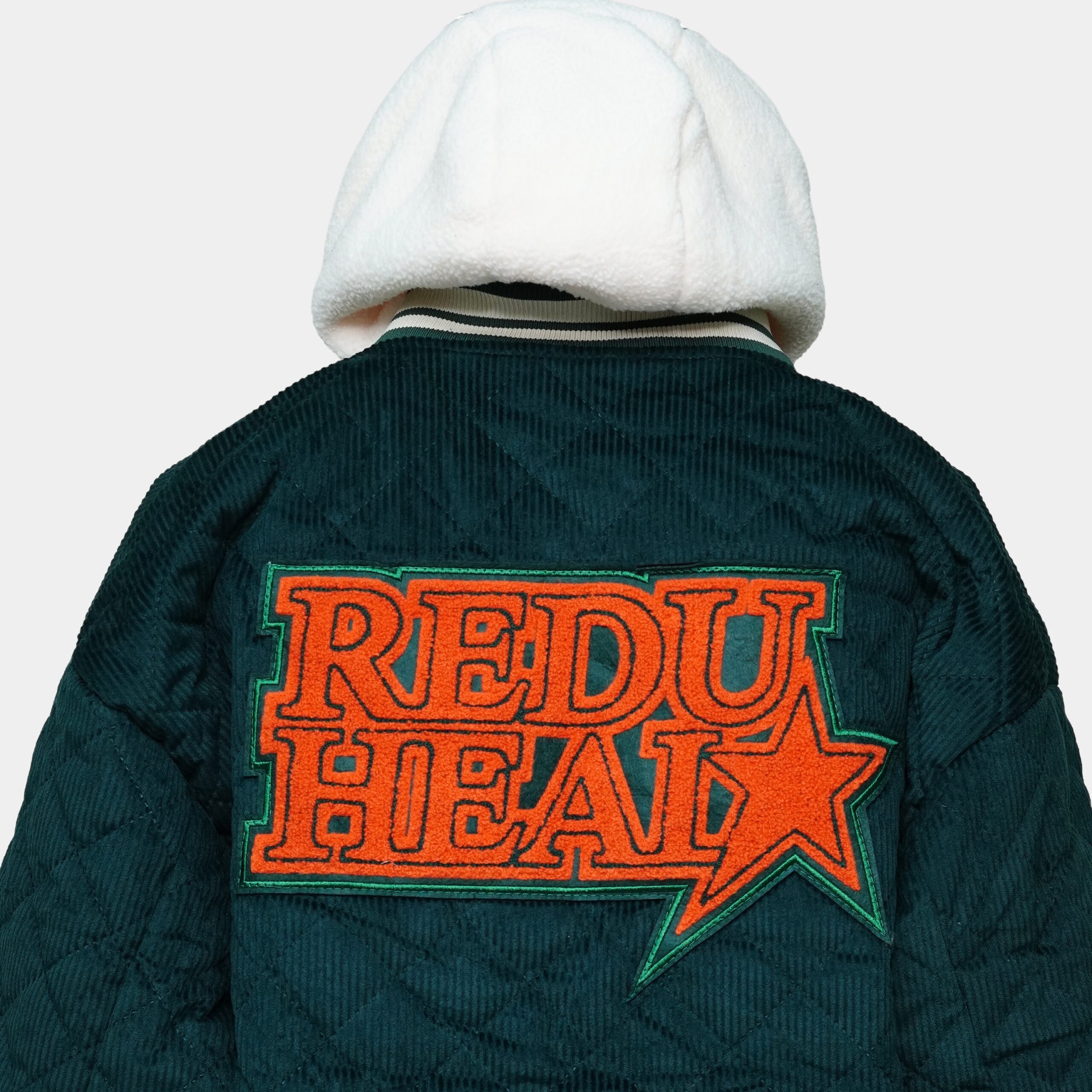 Corduroy Rabbit Wool Jacket ( green ) - Image 3