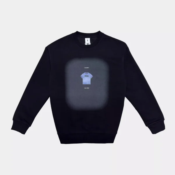 3D Sculpted Patch Sweatshirt ( Black )